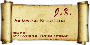 Jurkovics Krisztina névjegykártya