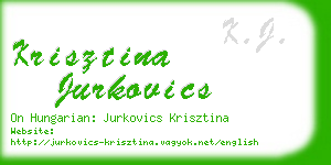 krisztina jurkovics business card